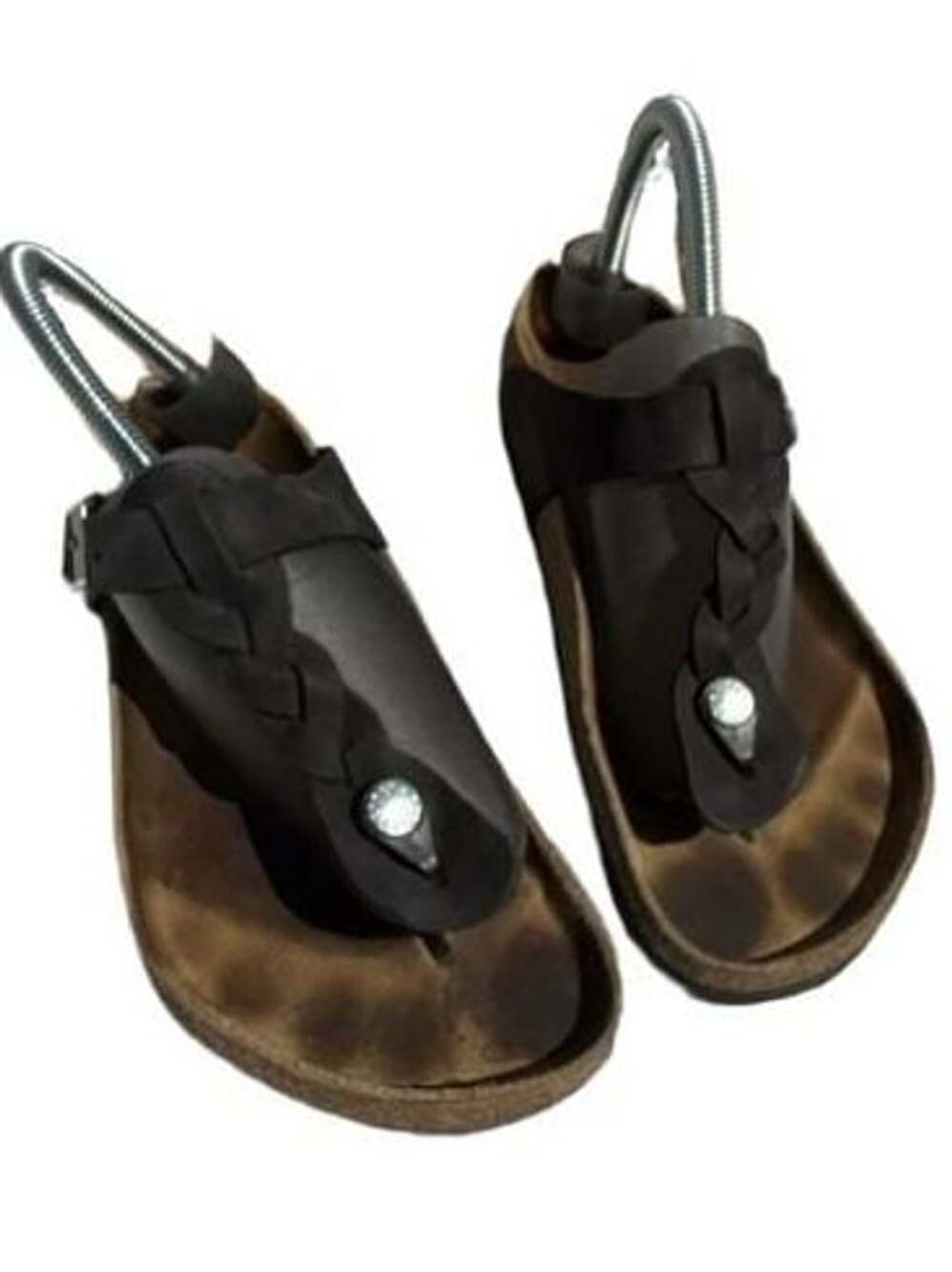 Birkenstock Gizeh Braid Black Oiled Leather Sandals